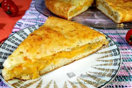 Быстрый пирог с картофелем и сыром