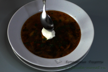 Грибной суп с овощами
