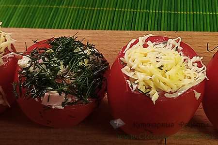 Холодная закуска салат в помидоре фаршированный помидор