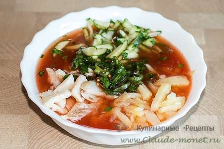 Холодный суп «курошка». русско-корейская кухня