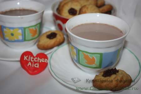 Какао с печеньем курабье для kitchenaid