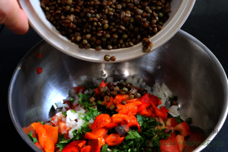Марокканская кухня: постный салат с чечевицей // вегетарианские рецепты