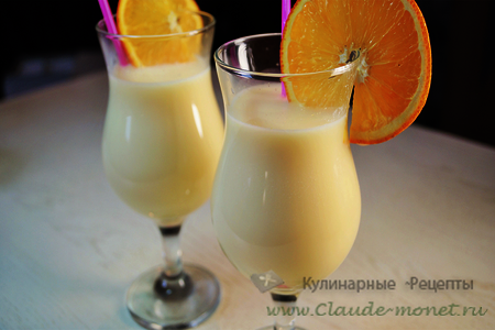 Молочно-апельсиновый коктейль| коктейль без мороженого