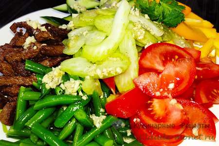 Овощной салат с мясом