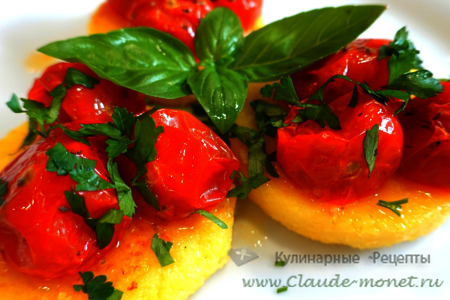 Полента с сыром, томатами, и базиликом ( рецепт поленты ) // polenta