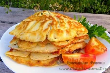 Польский завтрак / блины с овощами и сыром
