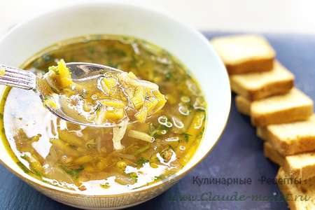 Постный суп с тыквой и чечевицей за 25 минут