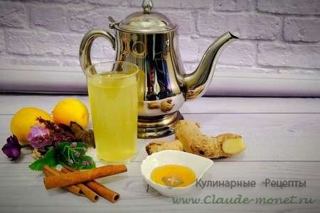 Правильный имбирный чай с апельсином и лимоном