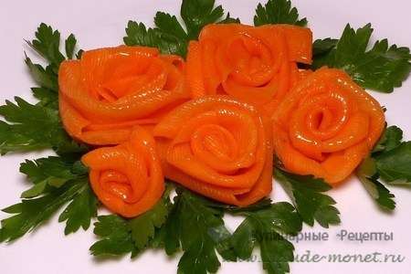 Розы из моркови