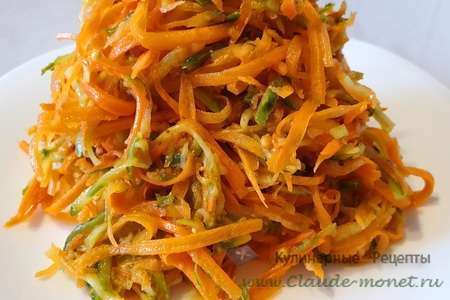 Салат морковь с огурцами по-корейски