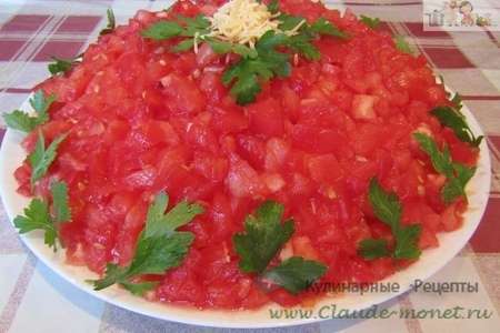 Слоеный салат «синьор помидор»
