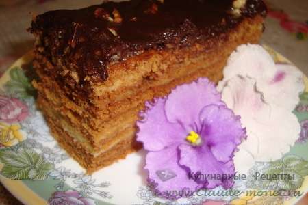 Торт  медово-шоколадный